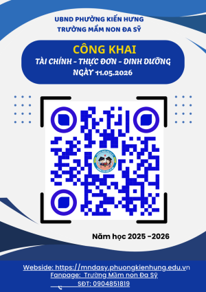 CÔNG KHAI THÔNG TIN BẾP ĂN BÁN TRÚ QUA MÃ QR TẠI TRƯỜNG MẦM NON ĐA SỸ