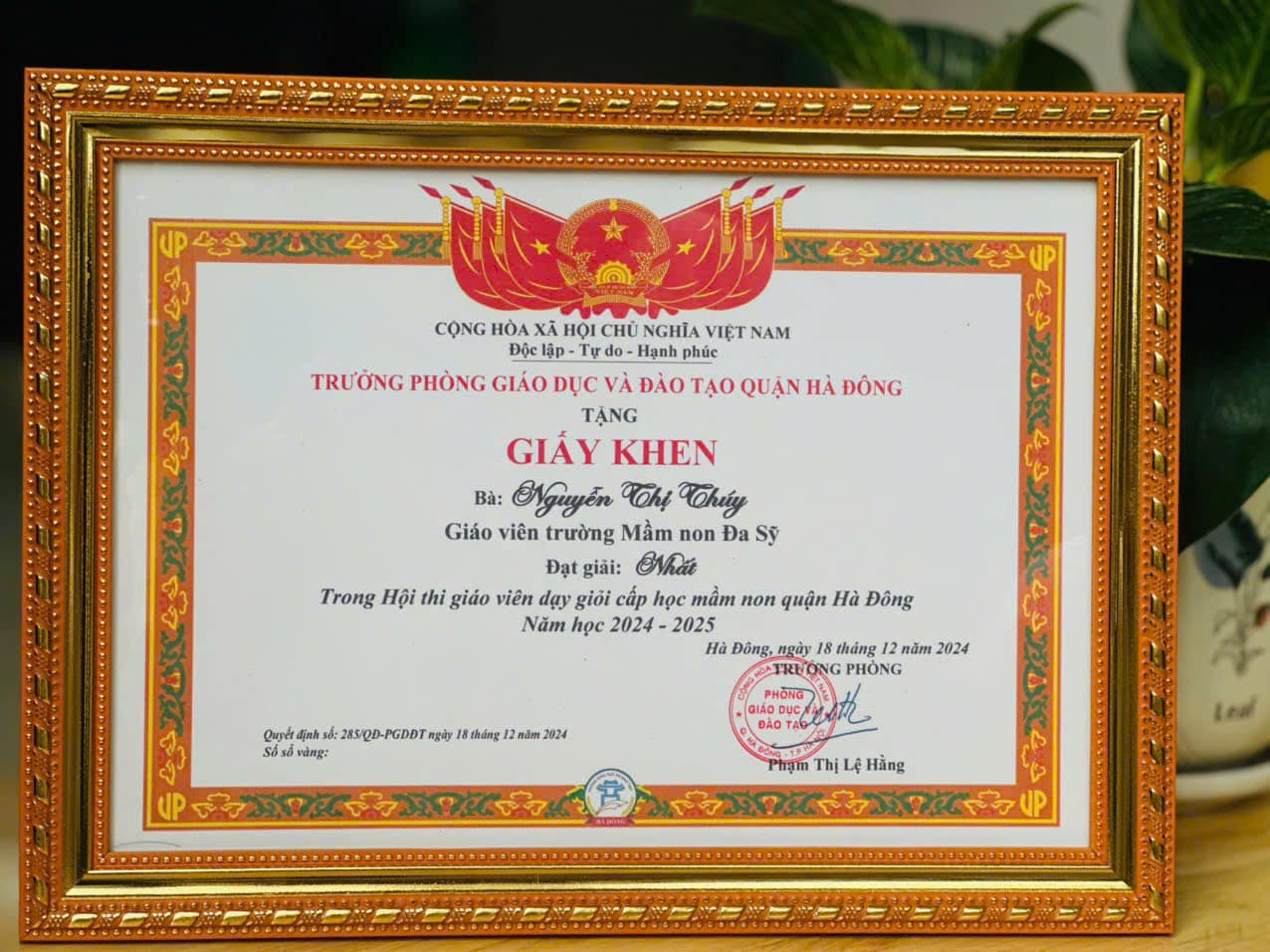 HỘI THI GIÁO VIÊN GIỎI CẤP QUẬN NĂM HỌC 2024-2025