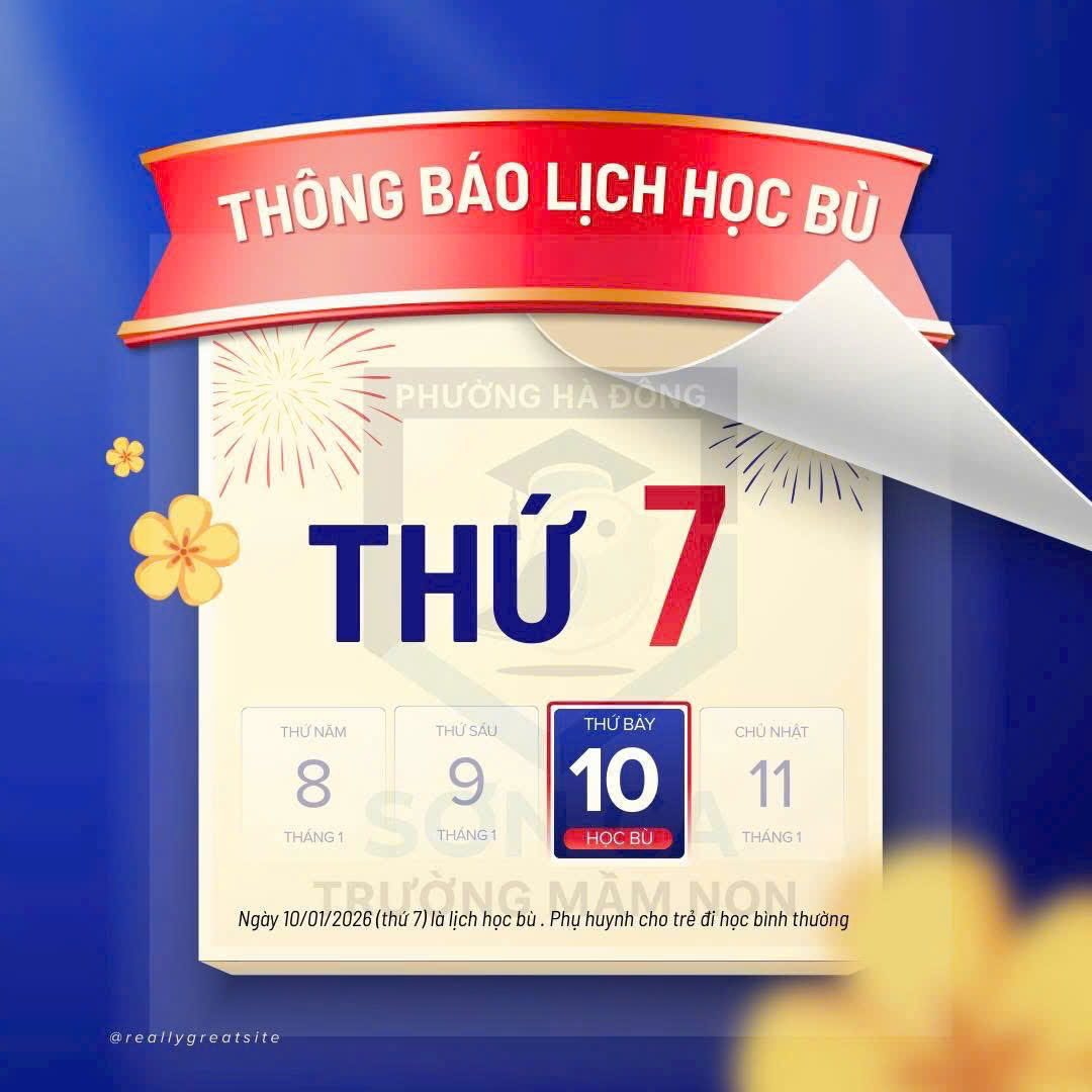 THÔNG BÁO LỊCH HỌC BÙ
